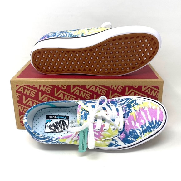 VANS Women's Size ComfyCush Authentic Tie-Dye Orchid Low Sneakers VN0A3WM749L - Picture 2 of 11